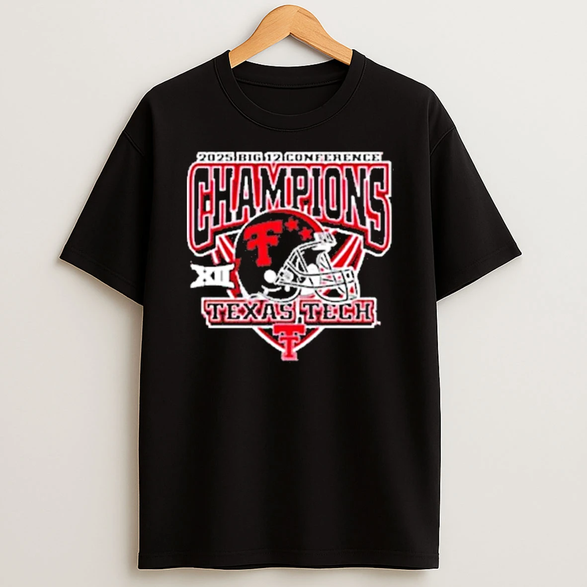Texas Tech Red Raiders Big 12 Football Champs Helmet Shirts