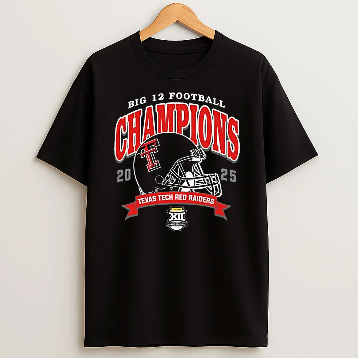 Texas Tech Red Raiders Big 12 Football Conference Champions 2025 Helmet Shirts