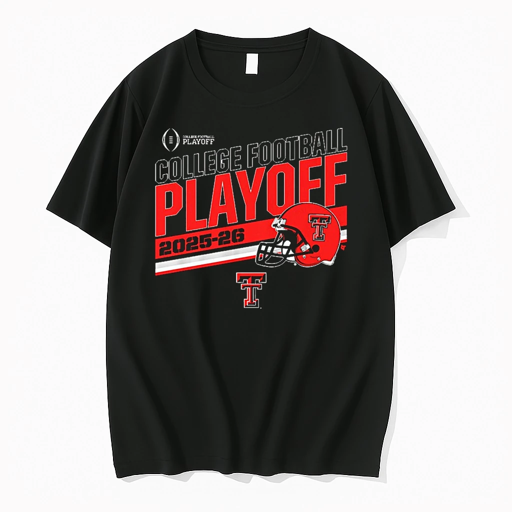 Texas Tech Red Raiders Football 2025 26 College Football Playoff Stripe Helmet Shirts
