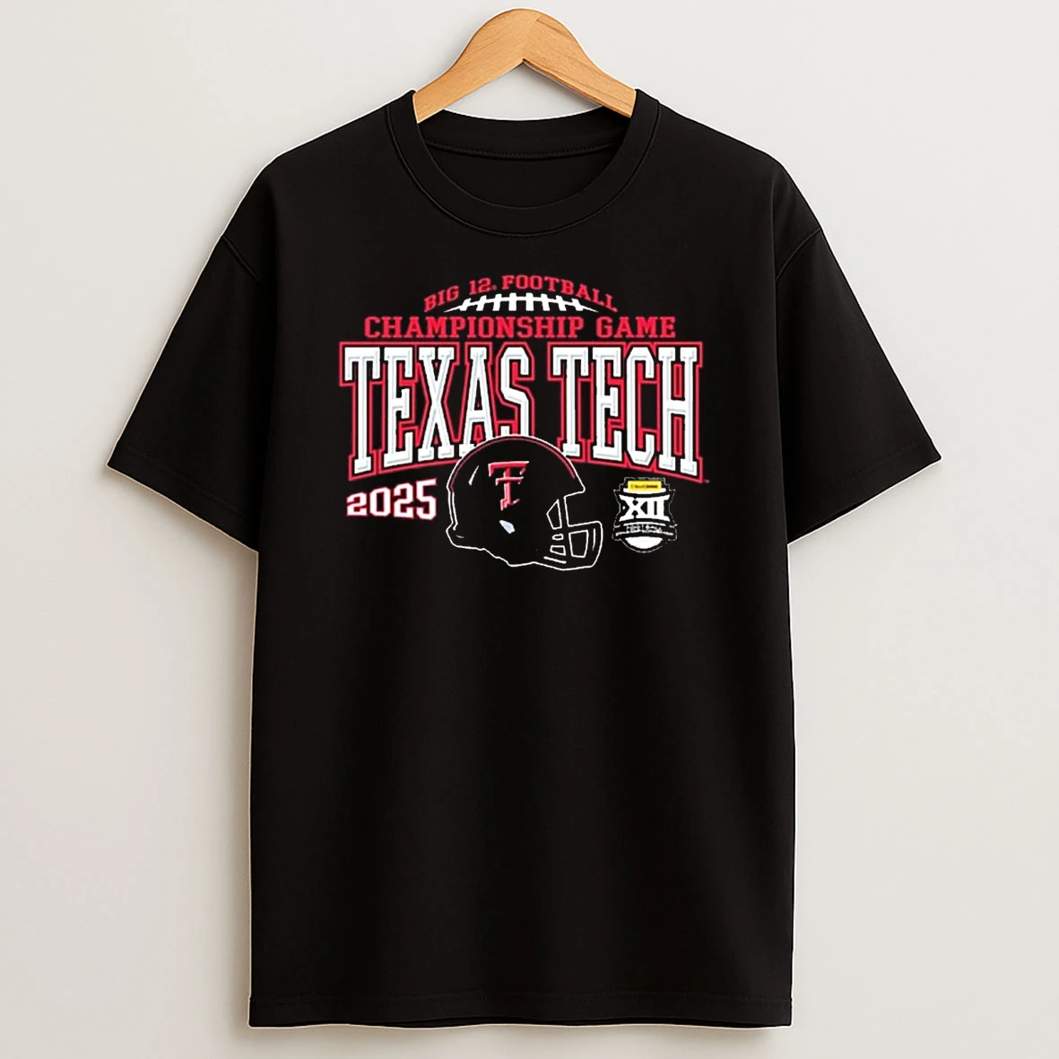Texas Tech Red Raiders Football Ncaa 2025 Big 12 Championship Game Bound Helmet Shirts