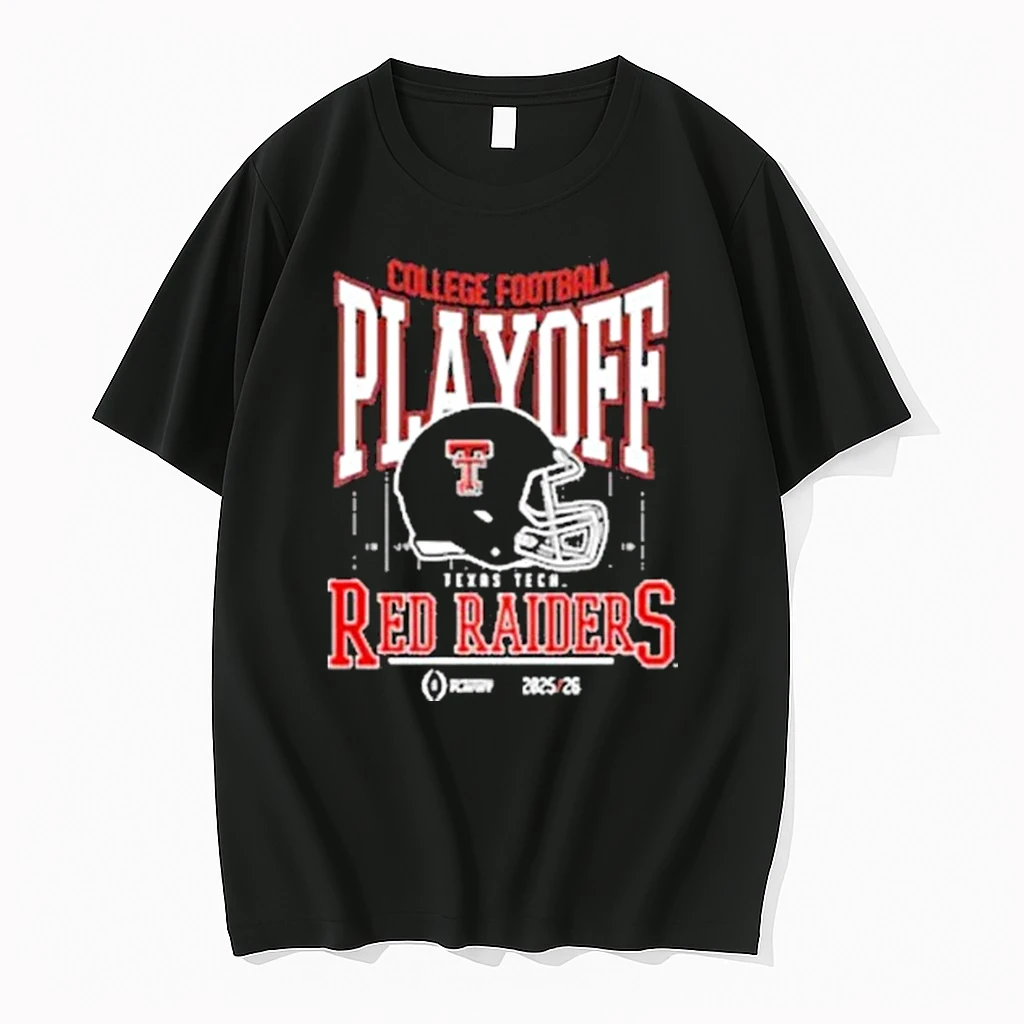 Texas Tech Red Raiders Ncaa 2025 2026 College Football Playoff Curved Helmet Shirts