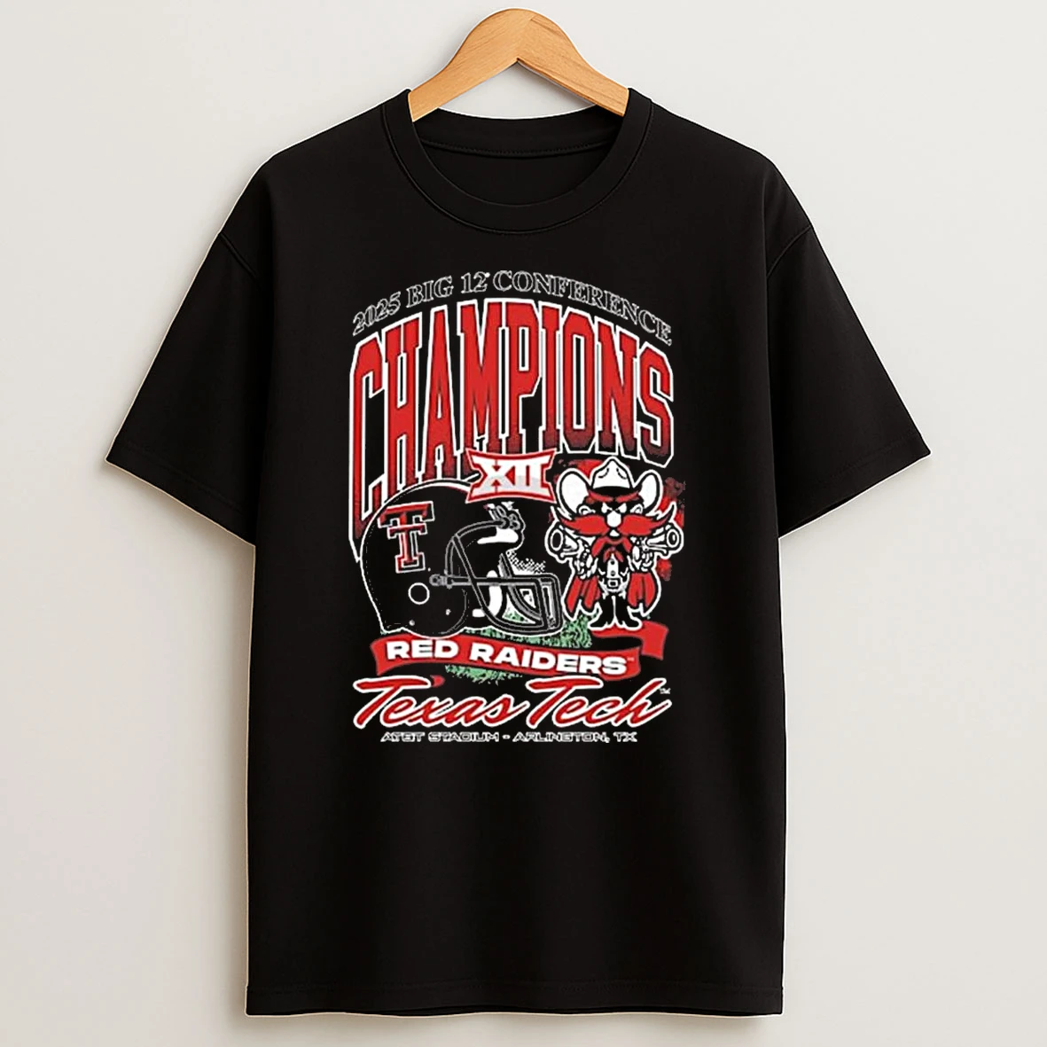Texas Tech Red Raiders Something Inked 2025 Big 12 Football Champions Mascot Shirts