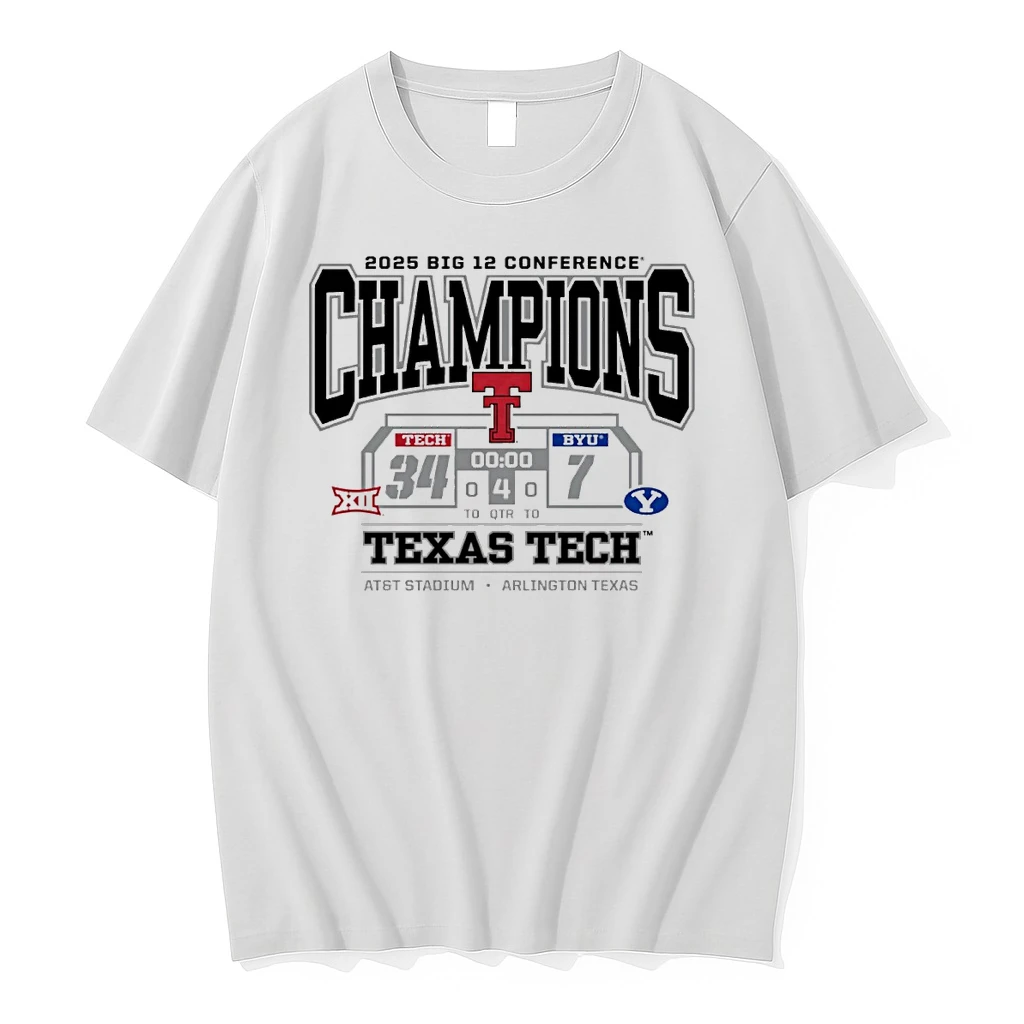 Texas Tech Red Raiders Vs Byu Cougars 2025 Big 12 Football Conference Champions Score 34 7 Arlington Tx Shirts