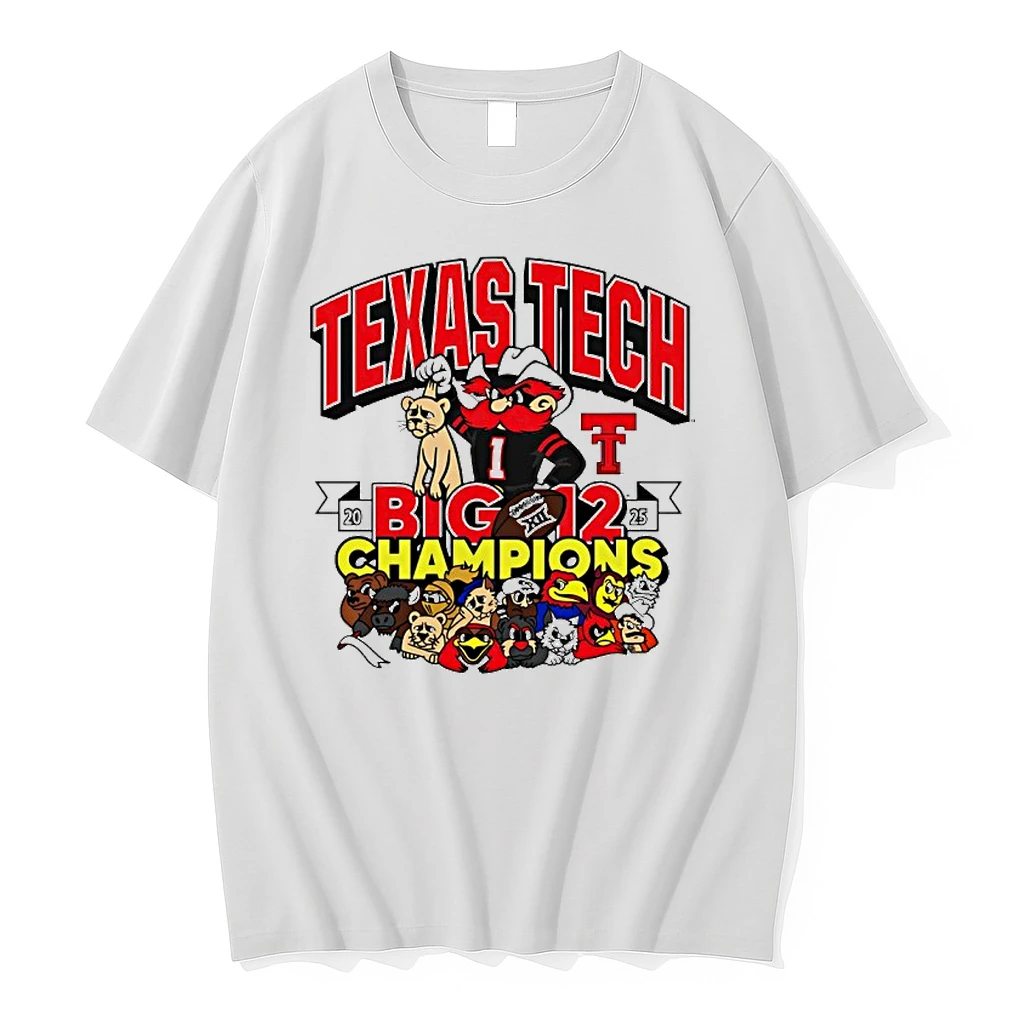 Texas Tech Red Raiders Mascot Big 12 Conference Champions 2025 Shirts