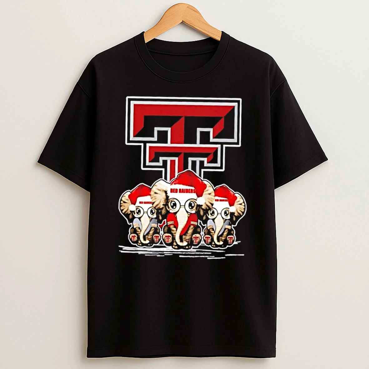 Texas Tech Red Raiders X Elephants Santa Hat Merry Christmas Shirts