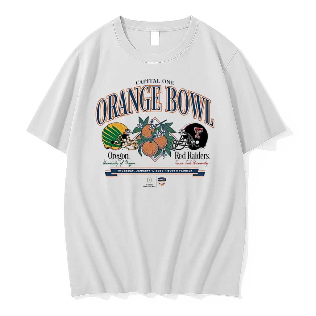 Texas Tech University Vs University Of Oregon 2026 Capital One Orange Bowl Shirts