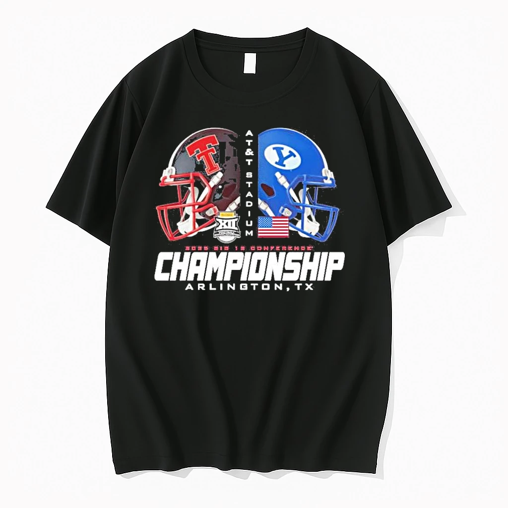 Texas Tech Vs Byu 2025 Big 12 Championship Helmet Shirts