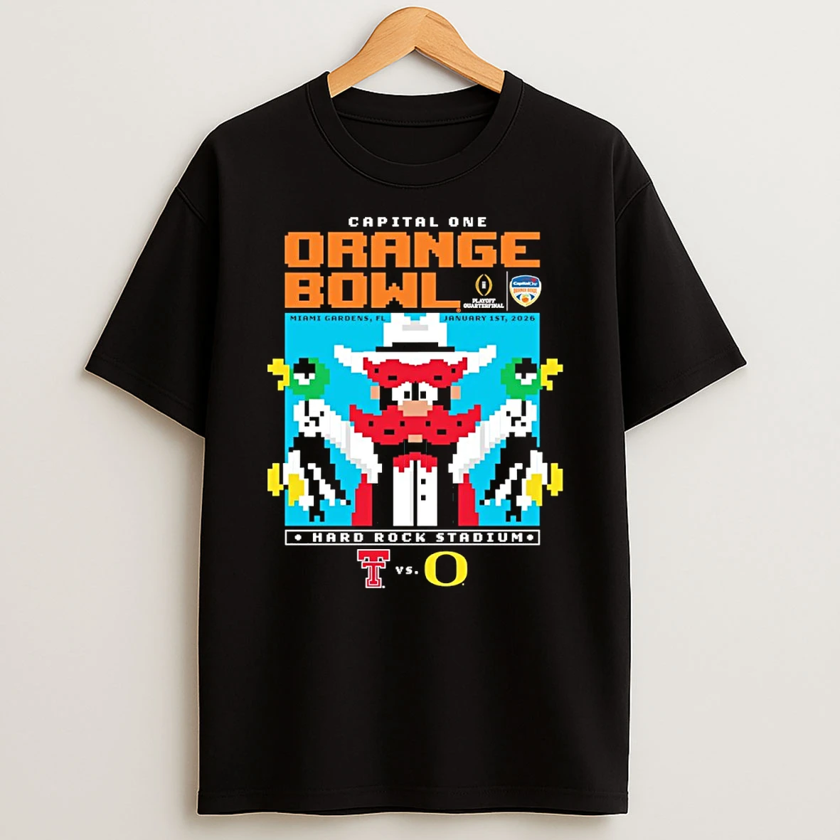 Texas Tech Vs Oregon 2025 Orange Bowl Jan 1 Hard Rock Stadium Miami Gardens Fl Duck Hunt Shirts
