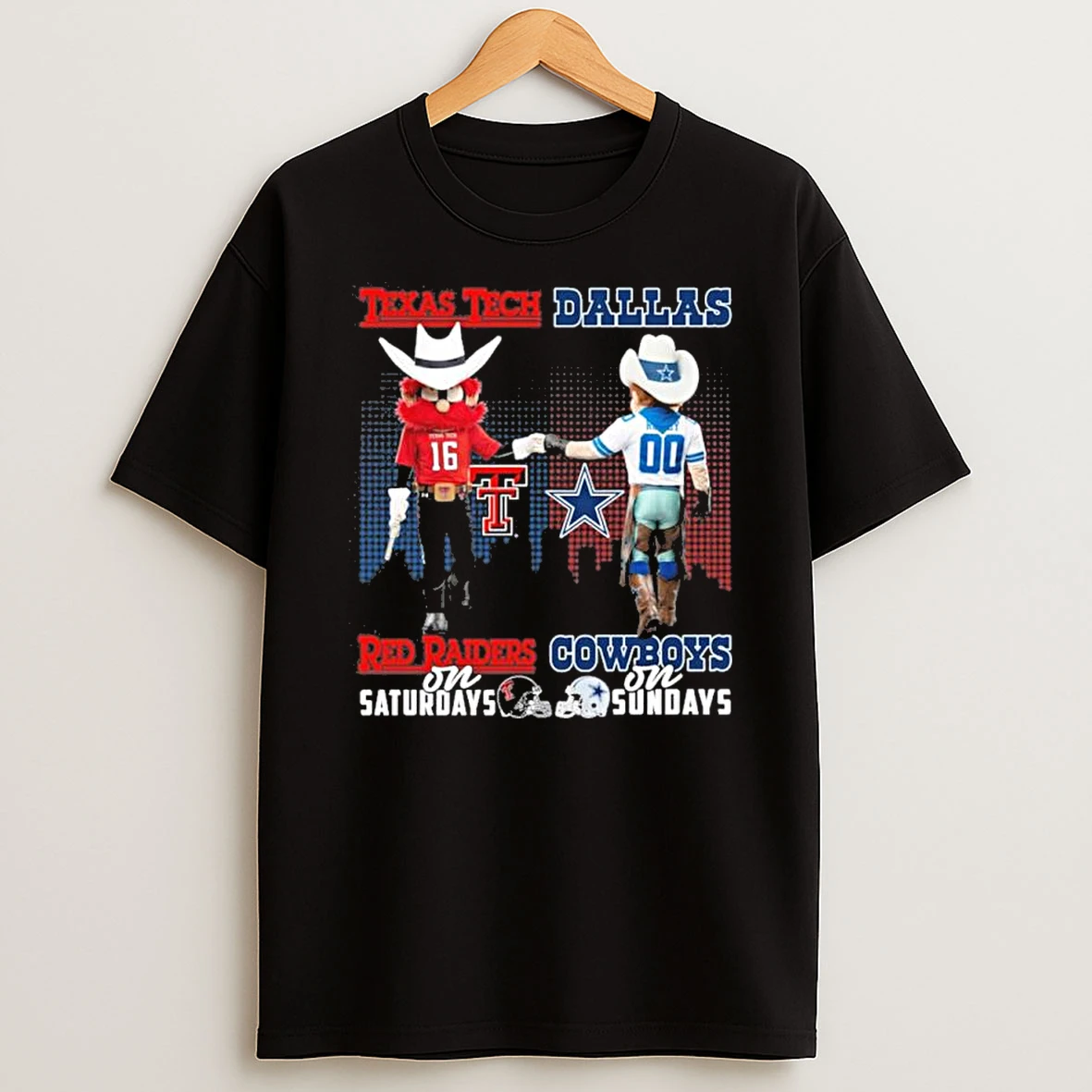 Texas Tech Red Raiders Vs Dallas Cowboys Mascot On Saturdays And On Sundays Shirts