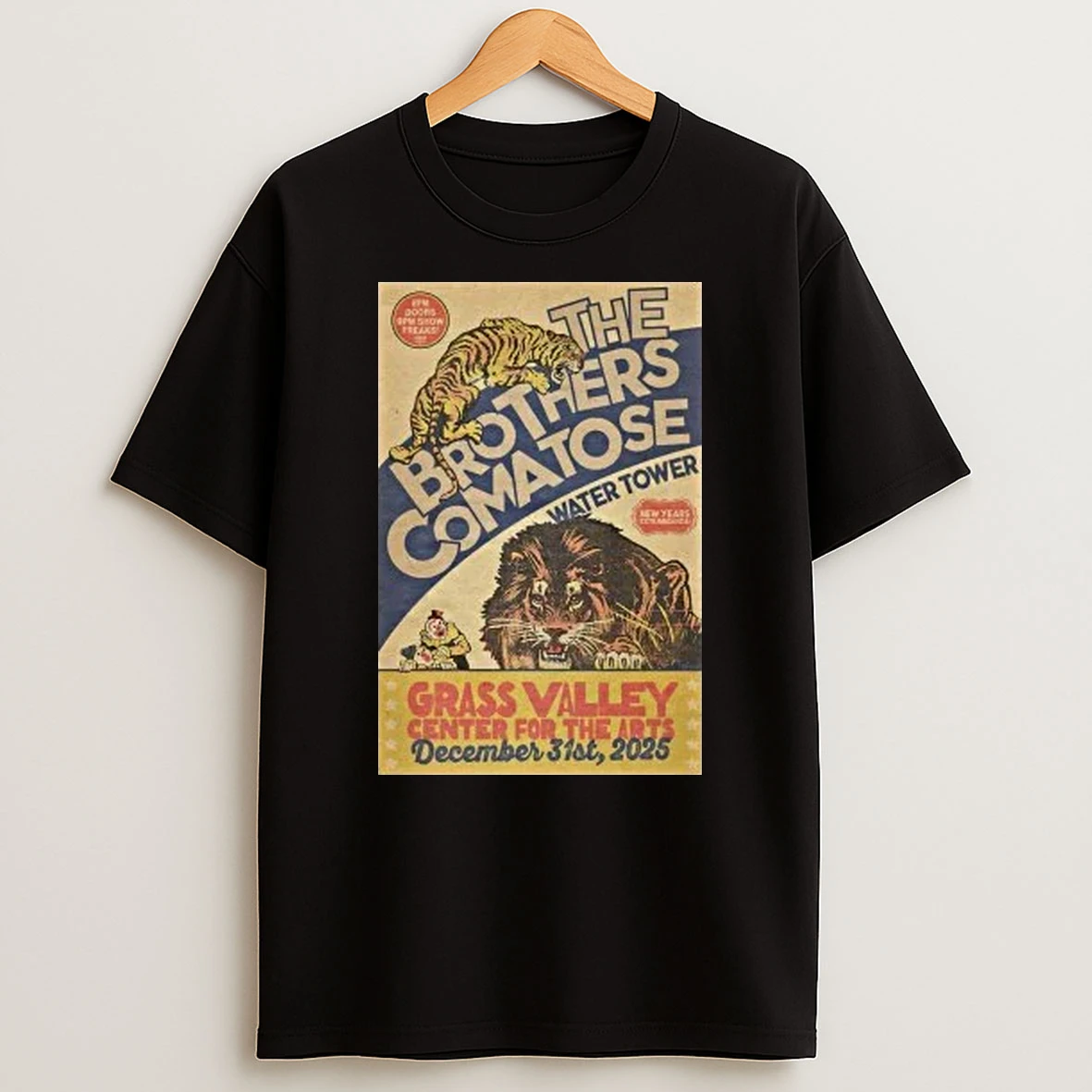 The Brothers Comatose Water Tower Gass Valley Center For The Arts Dec 31 2025 Shirts