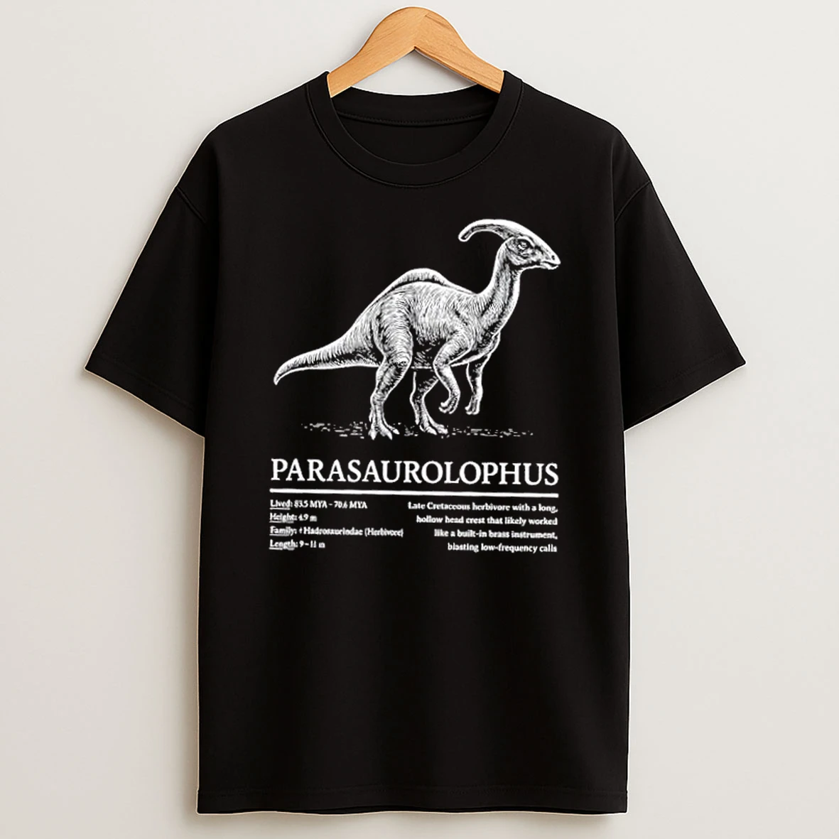 The Duck Billed Parasaurolophus Shirts