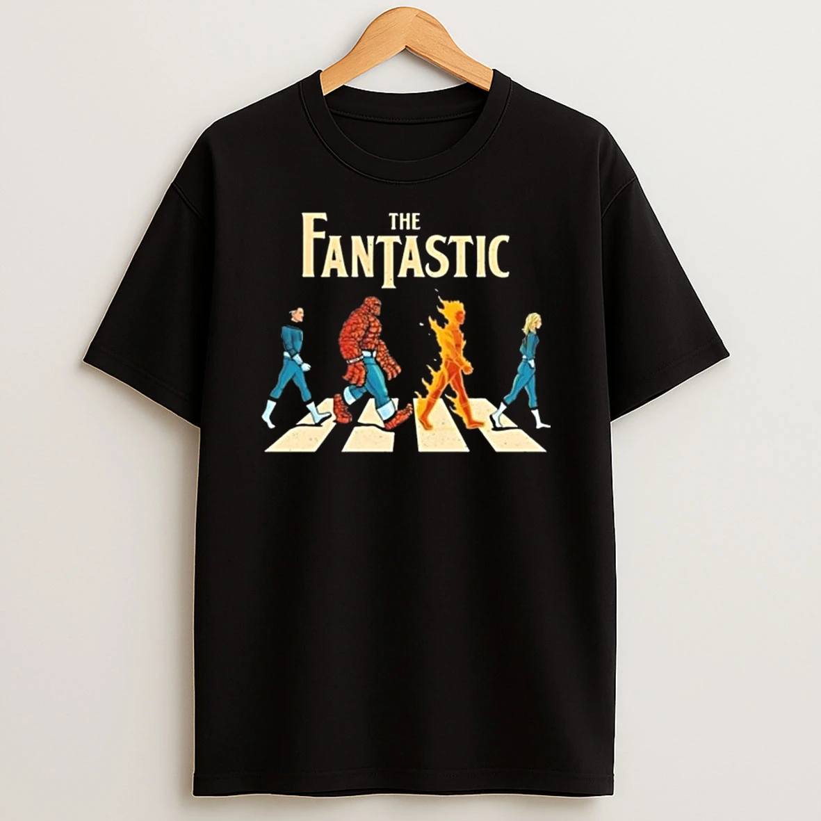 The Fantastic Four Superhero Team Walking Shirts