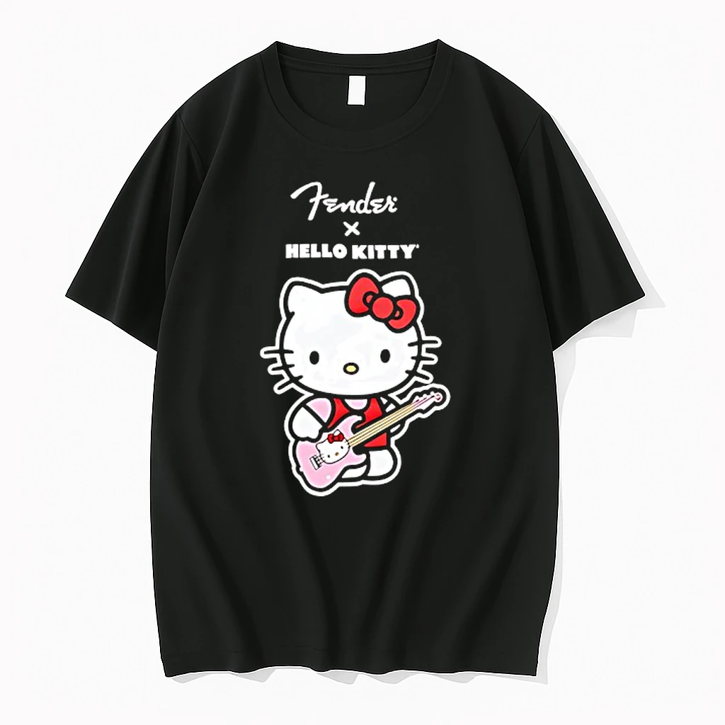 The Fender Musical Instruments Corporation X Hello Kitty Playing Guitar Shirts
