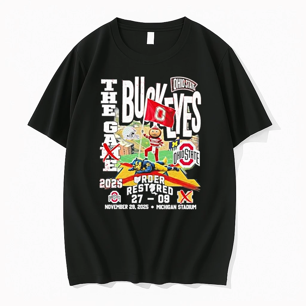 The Game Buckeyes 2025 Order Restored Defeat Michigan Score Shirts