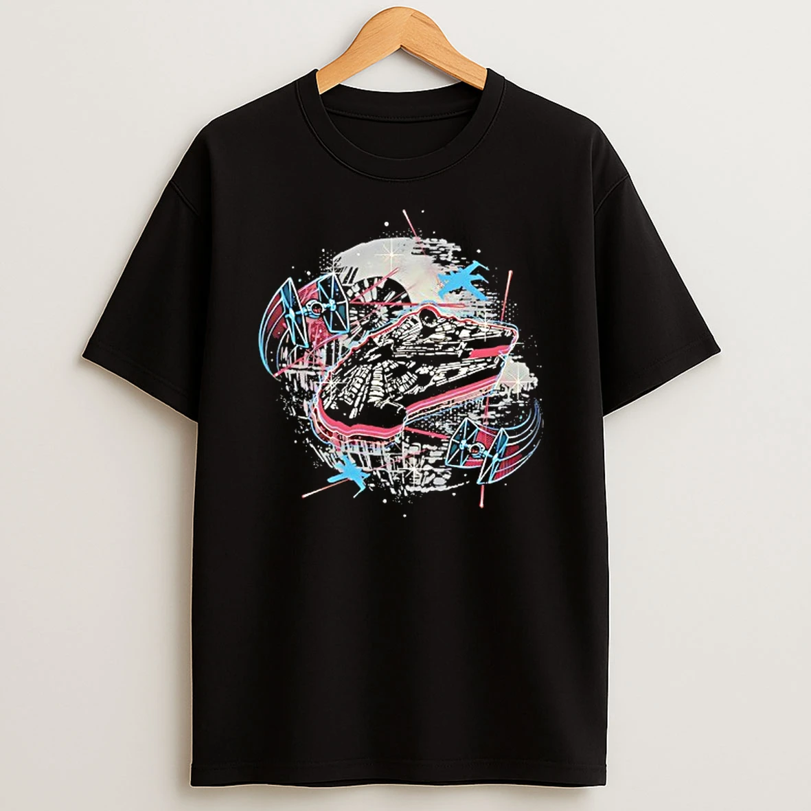 The Great Galactic Battle A Space Battle Featuring The Millennium Falcon Shirts