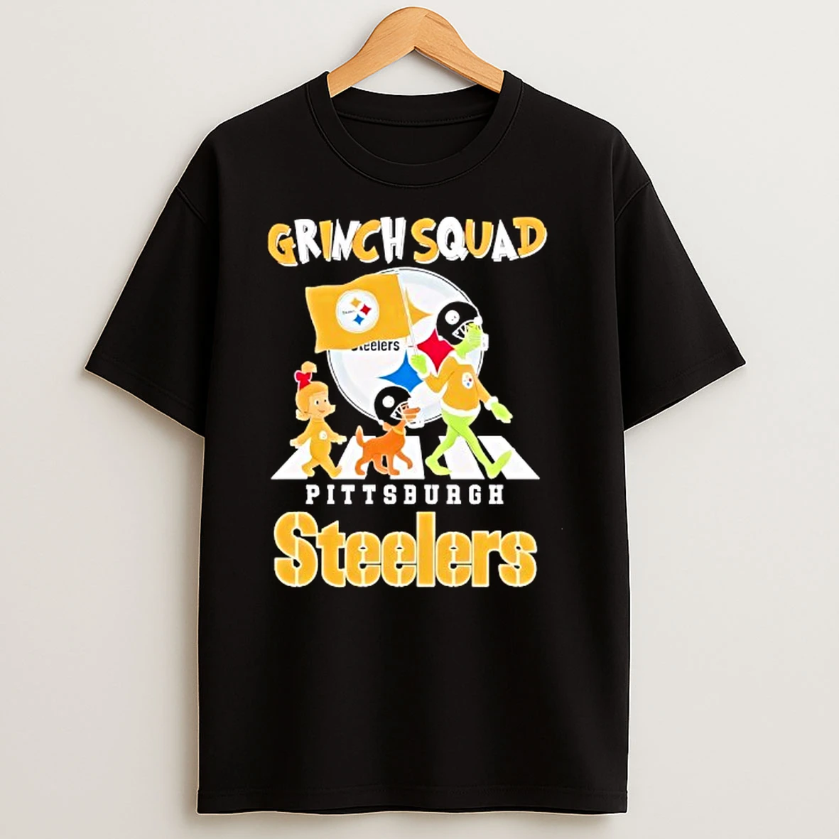 The Grinch Cindy Lou And Max X Pittsburgh Slers Grinch Squad Road Abbey Christmas Shirts