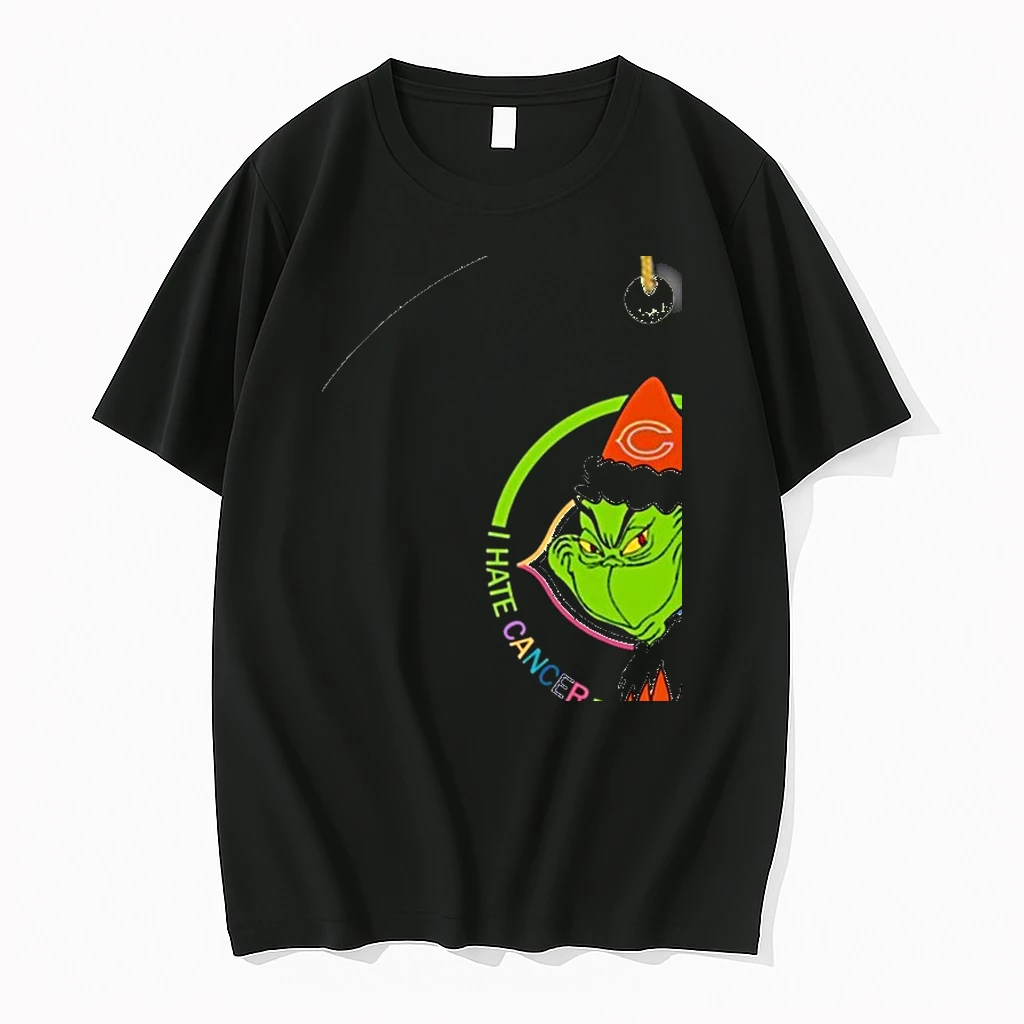 The Grinch I Hate Cancer But I Love My Chicago Bears Merry Christmas Shirts