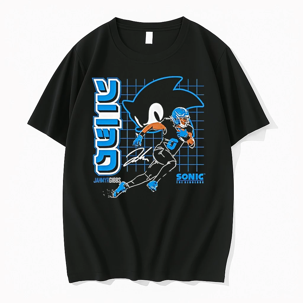 The Hedgehog Jahmyr Gibbs Detroit Lions Football Shirts
