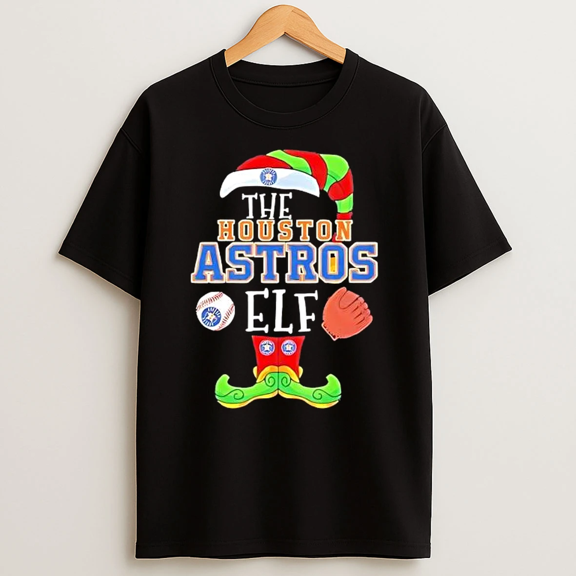 The Houston Astros Basetball Christmas Elf Shirts