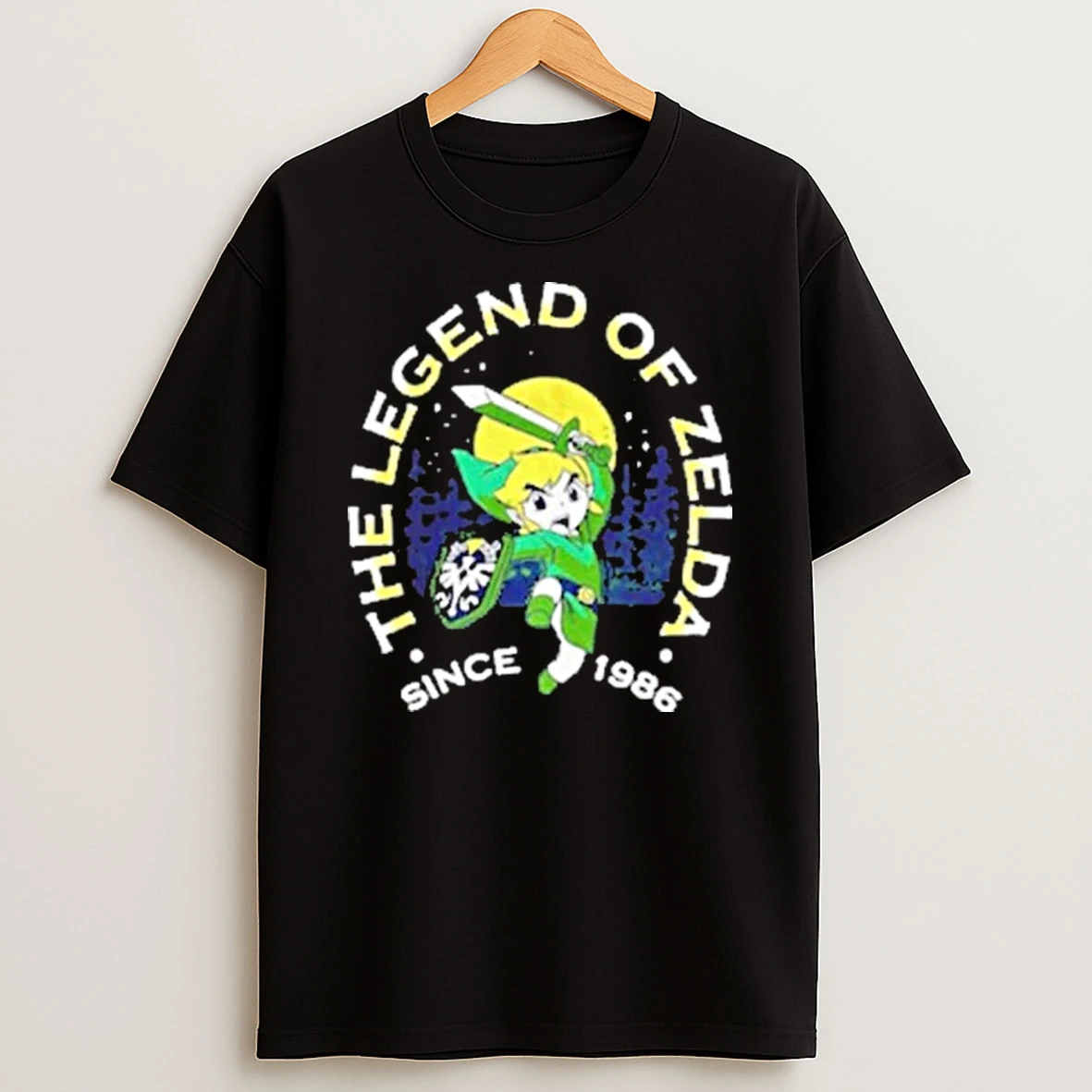 The Legend Of Zelda Outdoor Link Crest Since 1986 Video Game Shirts