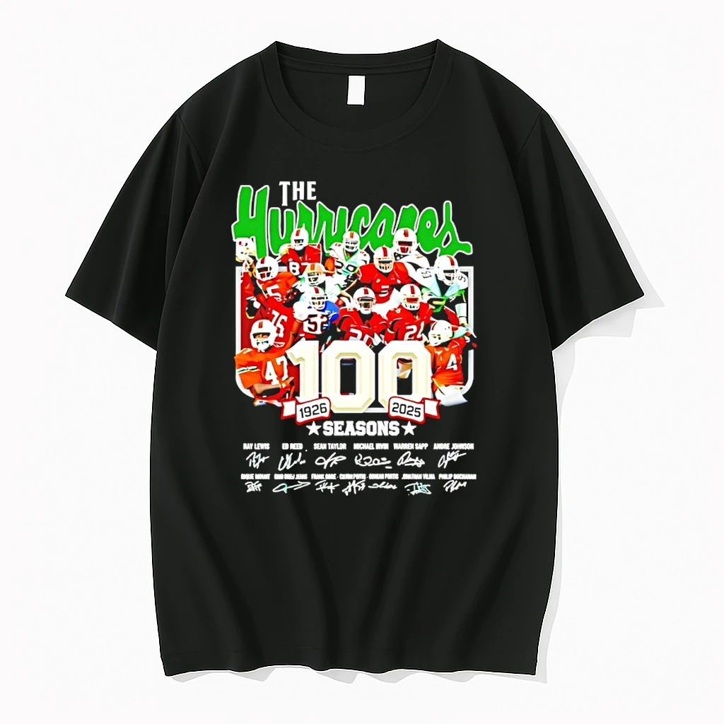 The Miami Hurricanes 100 Season 1926 To 2026 Players Signature Shirts