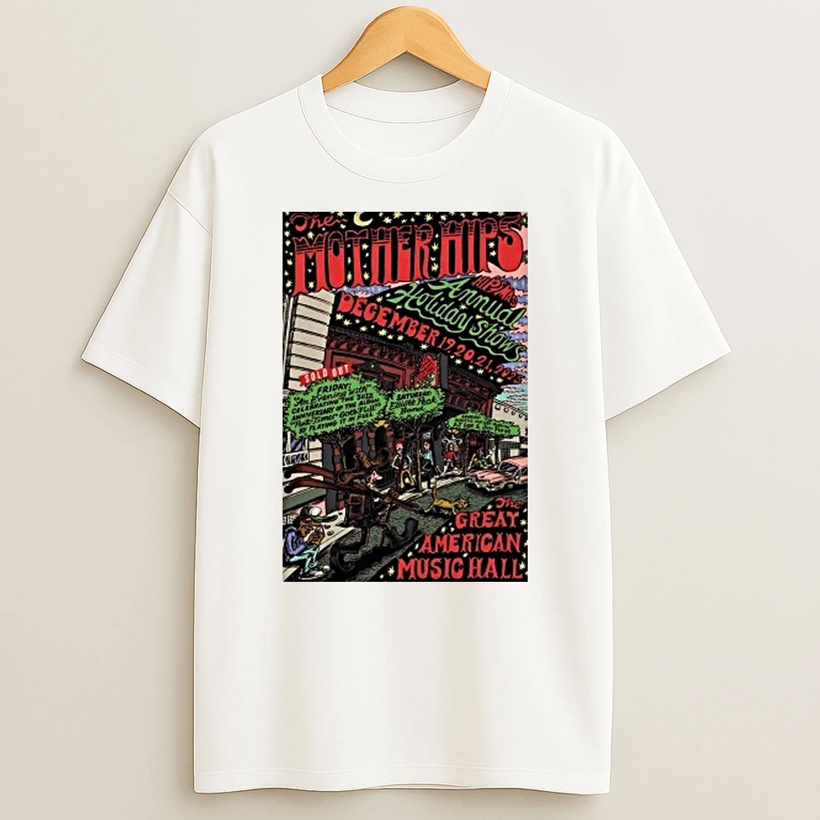 The Mother Hips Dec 19 21 2025 Great American Music Hall In San Francisco Ca Shirts