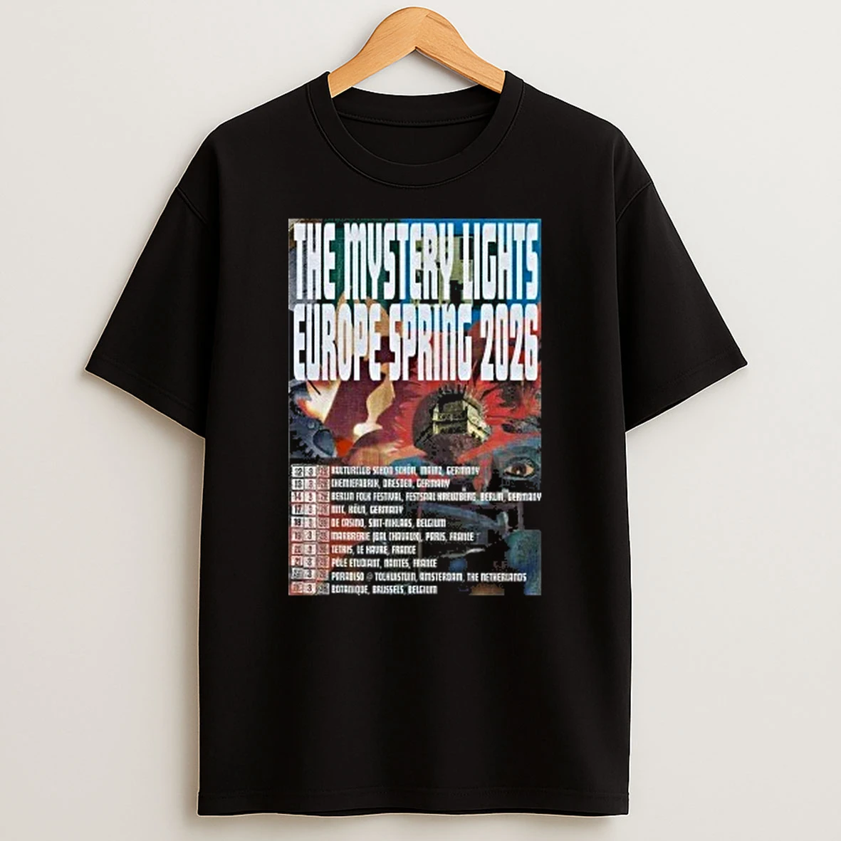 The Mystery Lights Tour Europe Spring 2026 Shirts