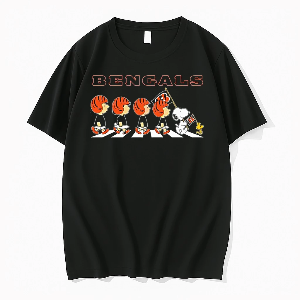 The Peanuts And Friends Abbey Road X Cincinnati Bengals Shirts