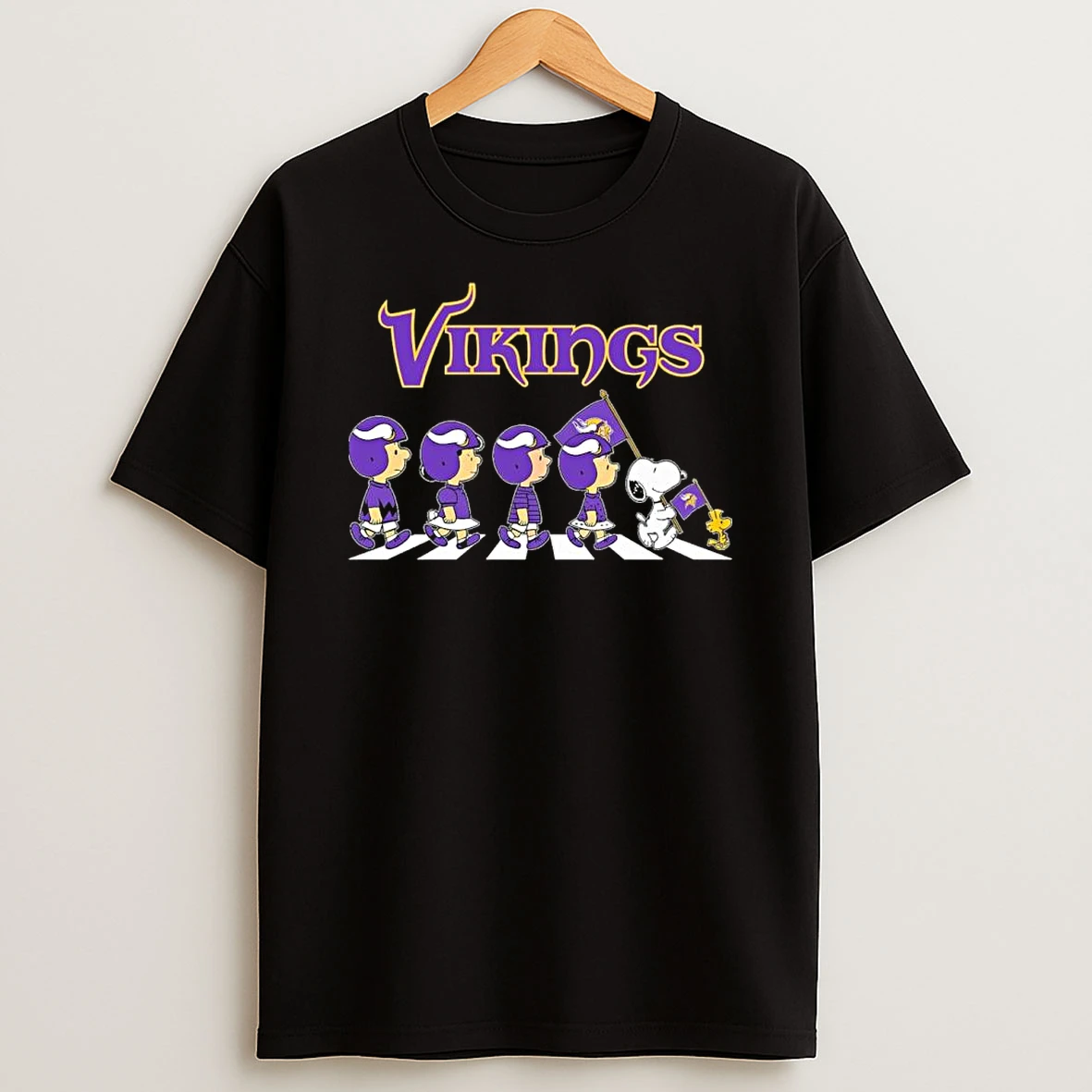 The Peanuts And Friends Abbey Road X Minnesota Vikings Shirts