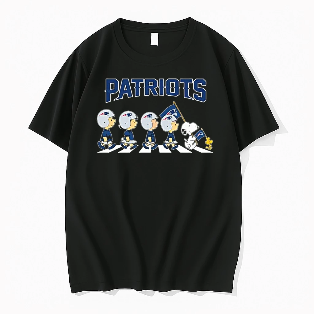 The Peanuts And Friends Abbey Road X New England Patriots Shirts