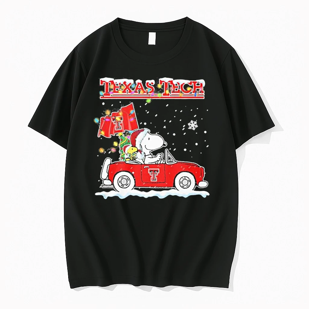 The Peanuts Driving Carx Texas Tech Red Raiders Christmas Shirts