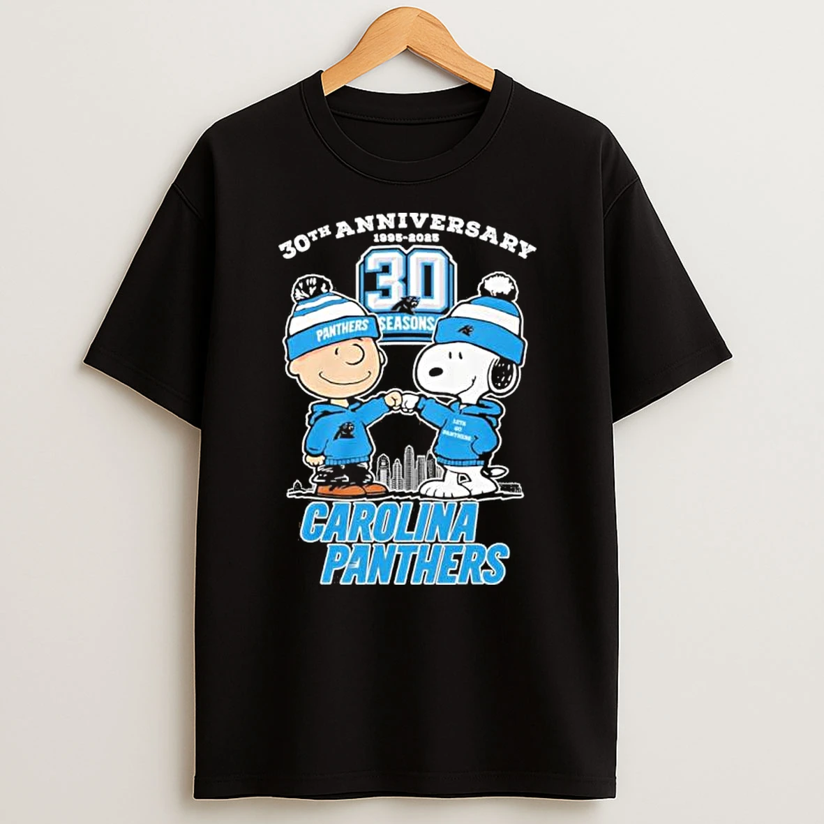The Peanuts Fist Bump X Carolina Panthers 30th Anniversary Shirts