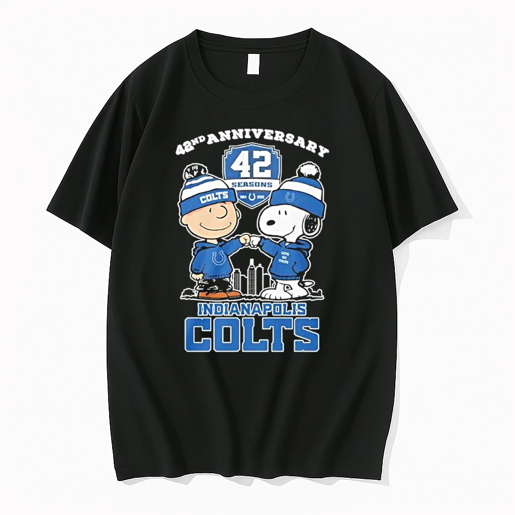 The Peanuts Fist Bump X Indianapolis Colts 42nd Anniversary Shirts