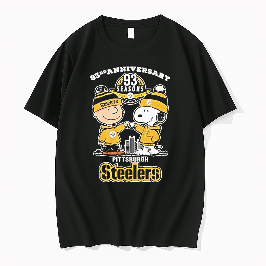 The Peanuts Fist Bump X Pittsburgh Steelers 93rd Anniversary Shirts