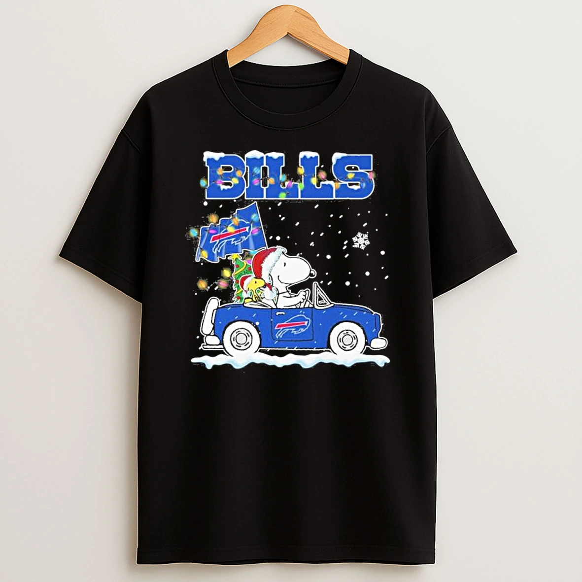 The Peanuts X Buffalo Bills Driving Car Christmas Shirts