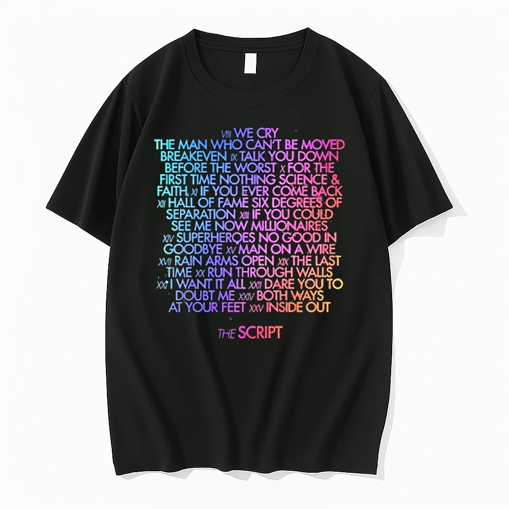 The Script Store Merch The Script Tracklisting Shirts