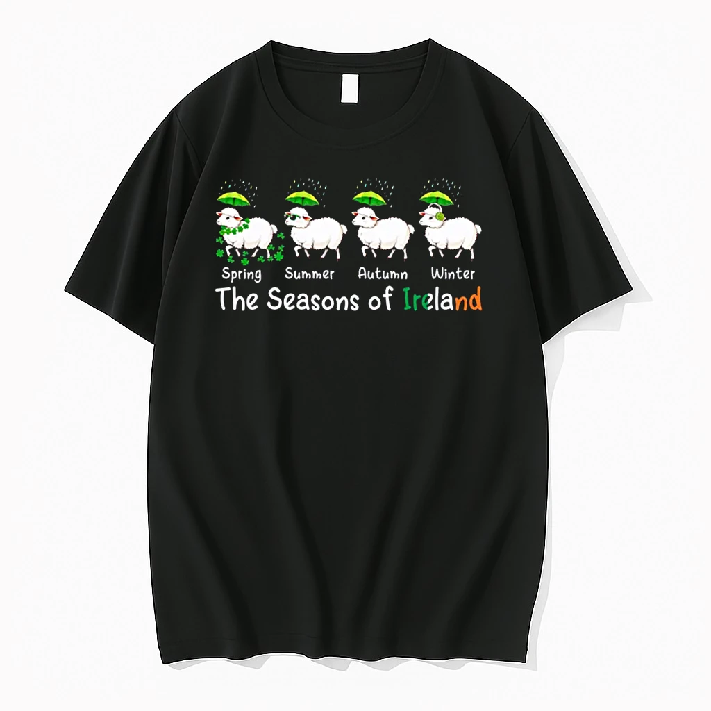The Seasons Patricks Day Ireland Four Cute Sheep Shamrocks Shirts