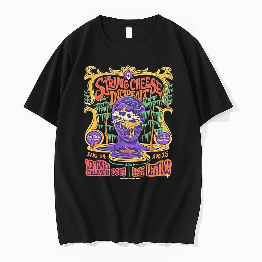 The String Cheese Incident Eau Claire Wisconsin 2026 At The Pines Music Park August 14 And 15 Shirts