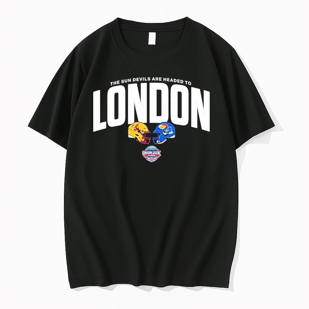 The Sun Devils Are Headed To London Arizona State Sun Devils Vs Kansas Jayhawks Shirts