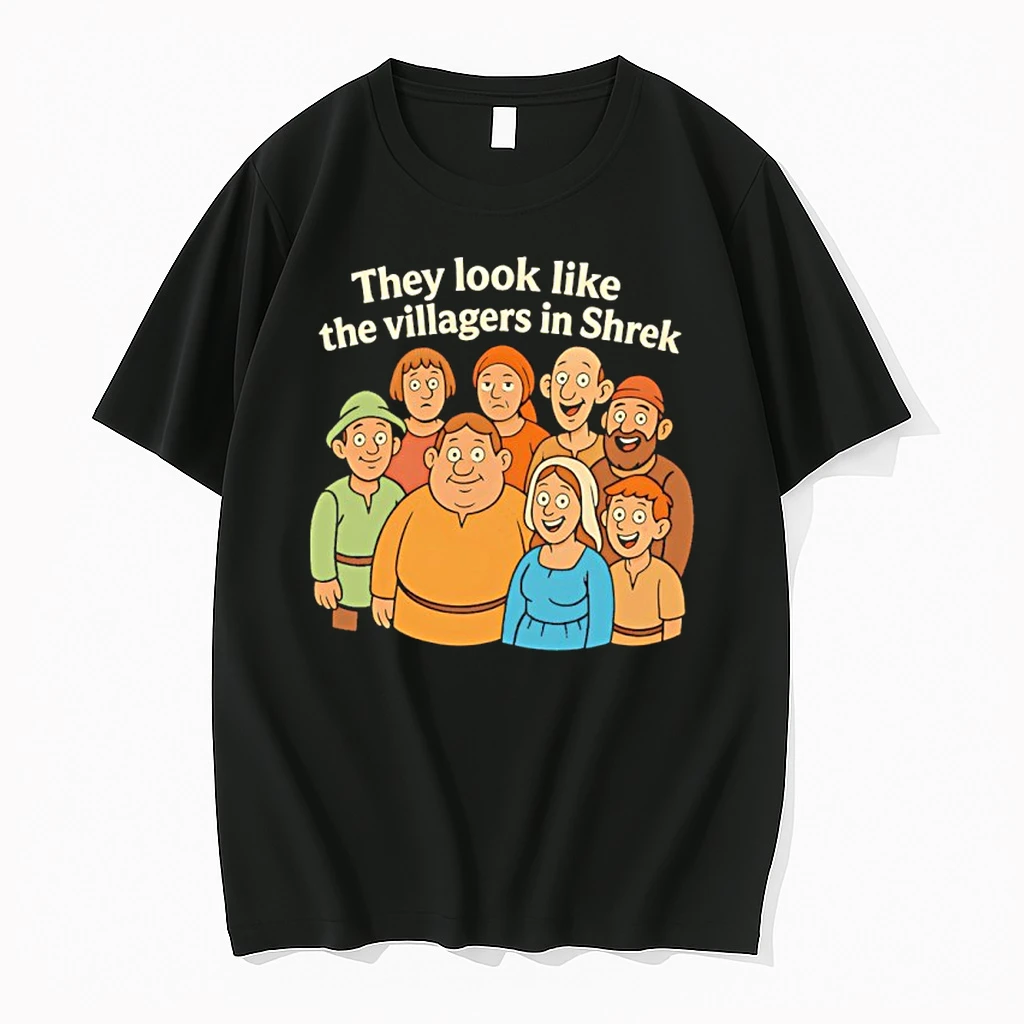 They Look Like The Villagers In Shrek Shirts