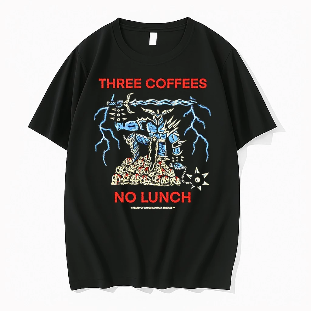 Three Coffees No Lunch Wizard Og Barge Fantasy Brigade Graphic Shirts