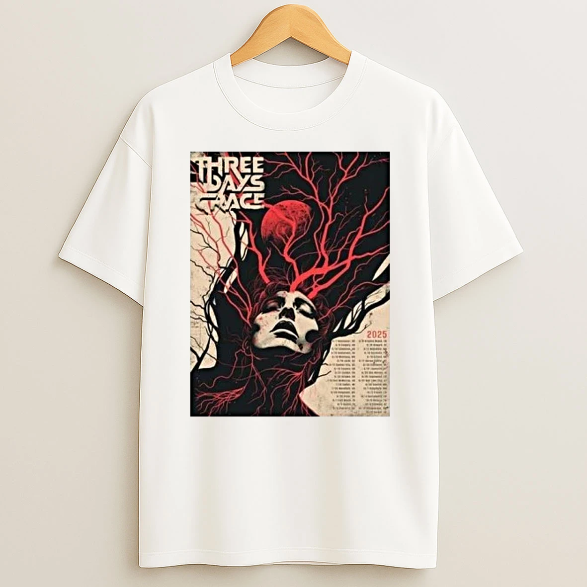 Three Days Grace Alienation Tour 2025 Shirts