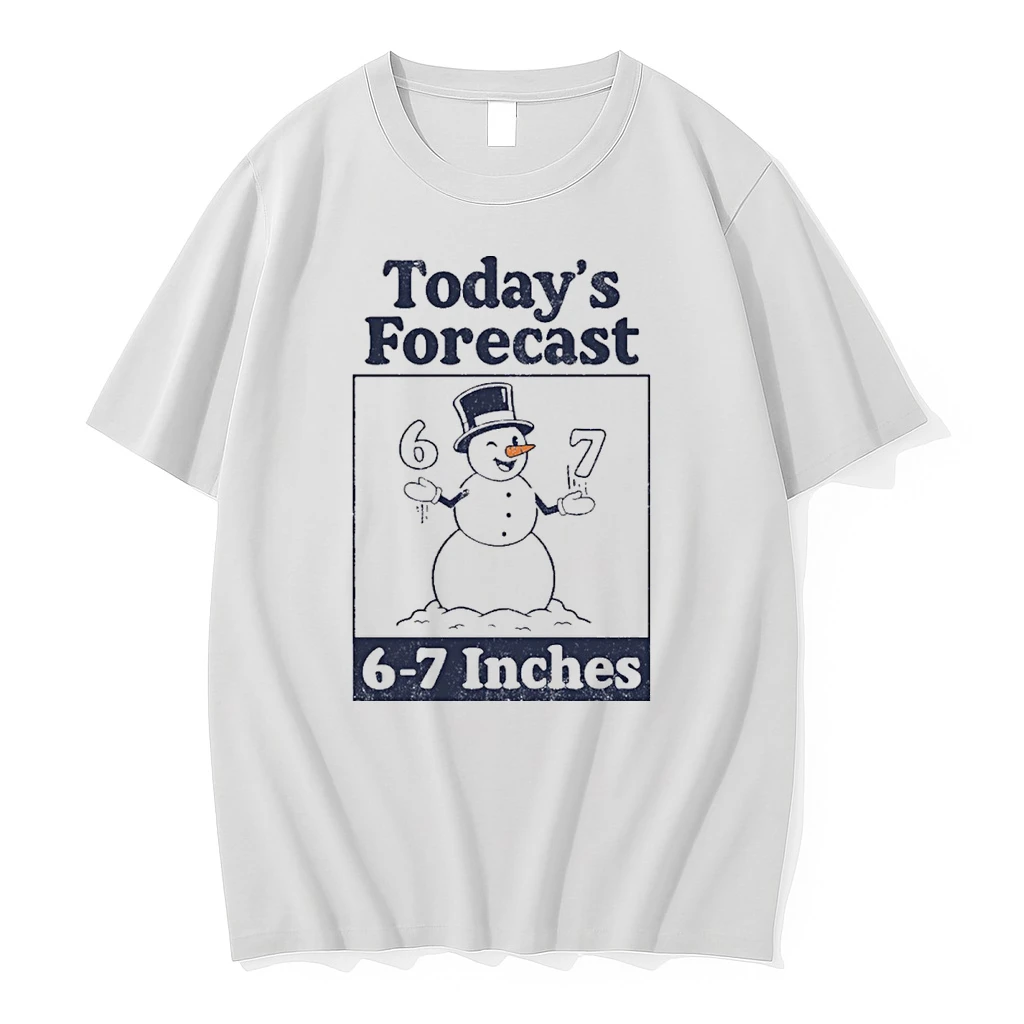 Todays Forecast 6 7 Inches Snowman Shirts