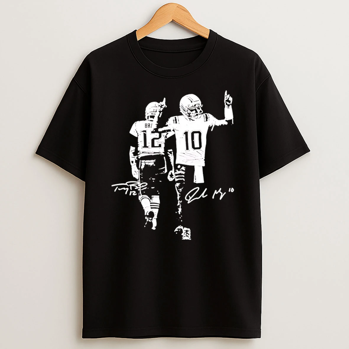 Tom Brady Drake Maye New England Patriots Vintage Signature Shirts