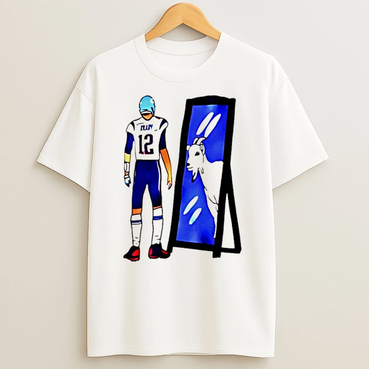 Tom Brady New England Patriots Goat Mirror Football Shirts
