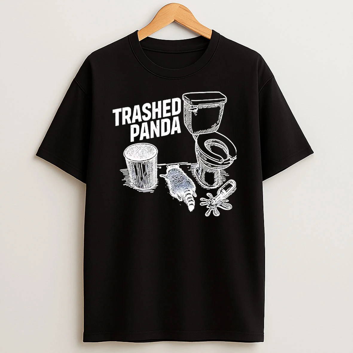 Trashed Panda Funny Drunk Racoon Shirts