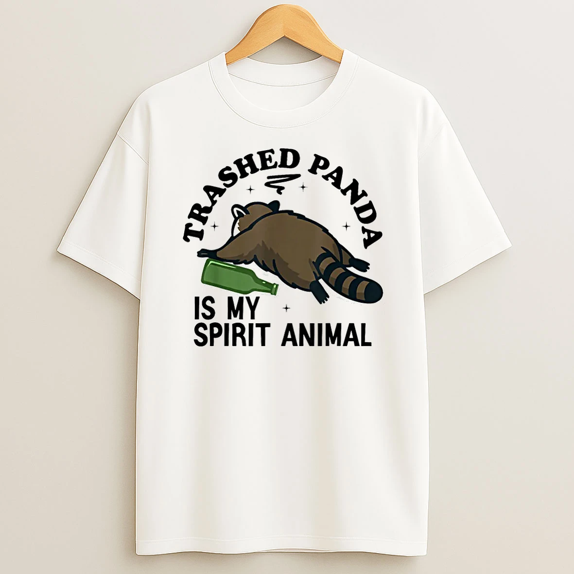 Trashed Panda Is My Spirit Animal Racoon Meme Shirts