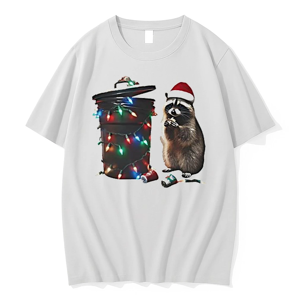 Trashy Christmas Raccoon Trash Lights Graphic Shirts