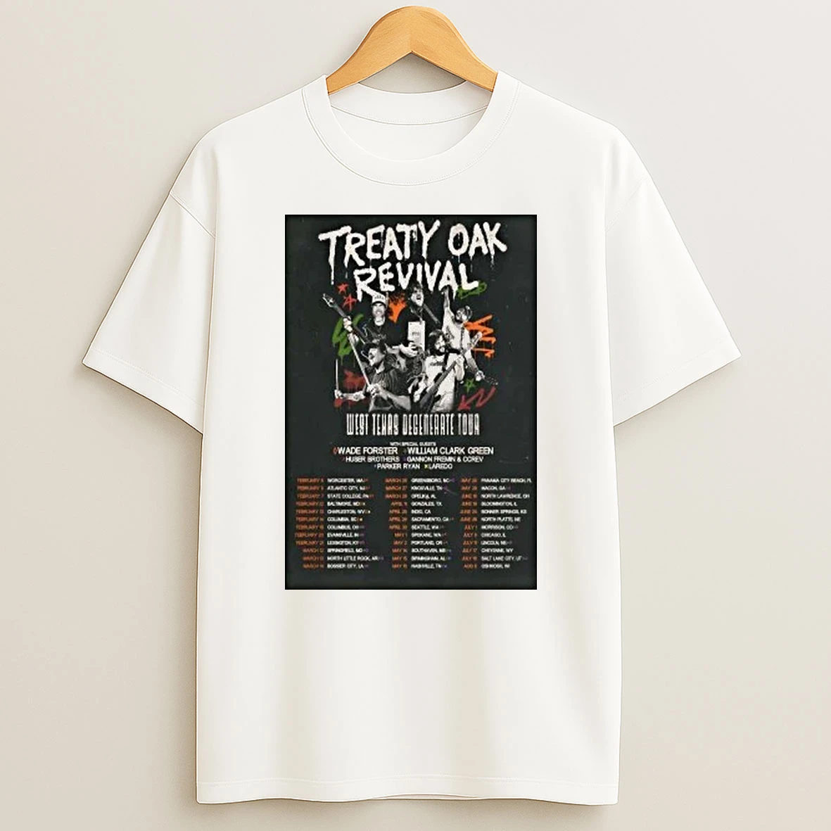 Treaty Oak Revival West Texas Degenerate 2026 Shows Shirts