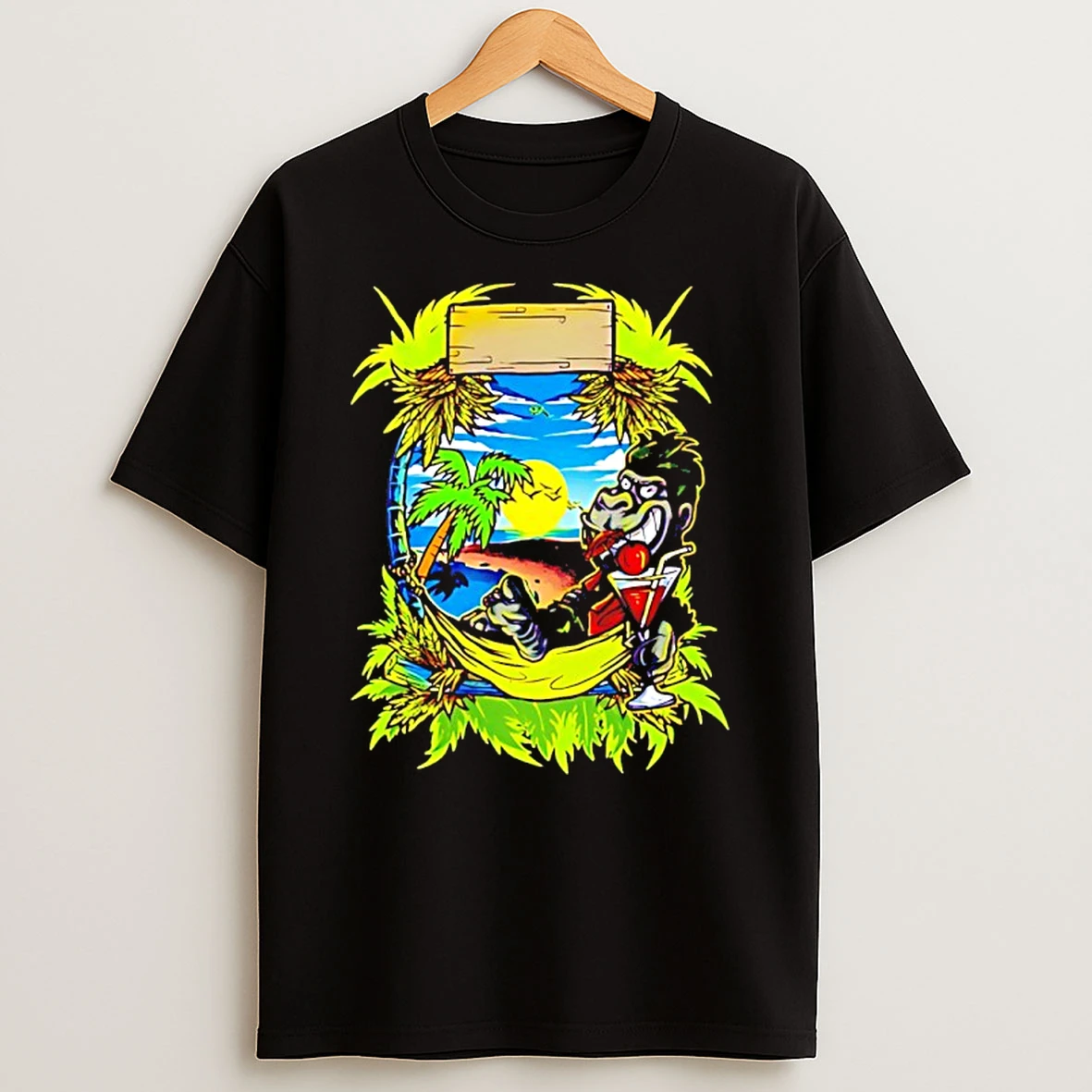 Tropical Gorilla Vacation Graphic Shirts